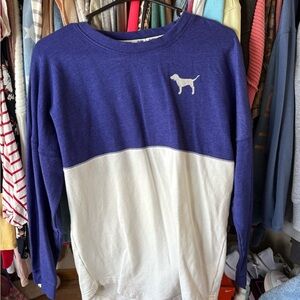 PINK Victoria's Secret Blue Long Sleeve Top